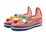 Moroccan Berber slippers with colorful pompom