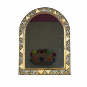 Moroccan arched brass mirror for wall décor