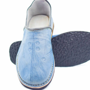 Moroccan slippers mens blue