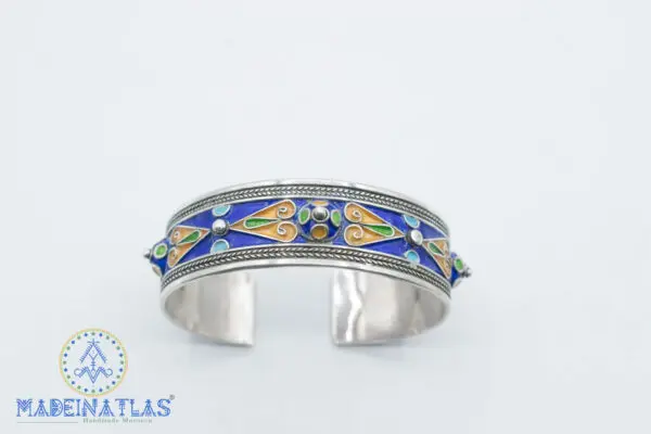Buy Beautiful AMAZIGH Solid Silver Kabyle Bracelet /cuff With Enamels &  Coral Online in India - Etsy