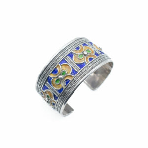 Moroccan cuff bracelet with beautiful Amazigh patterns