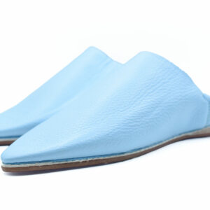 Blue Moroccan slippers men