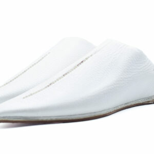 White Babouche shoes for men