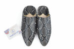 Babouche snakeskin slippers