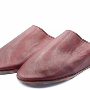 chaussures Babouche marocaines pour hommes en rouge