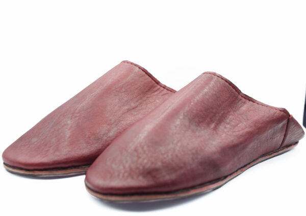 Red Moroccan Babouche shoes for men