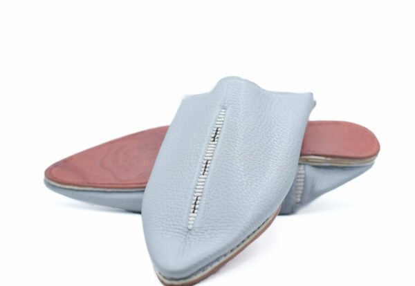 Gray Moroccan slippers for men