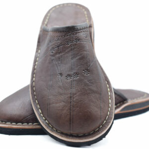 Mens leather mule shoes