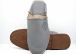 Grey Mens leather house slippers