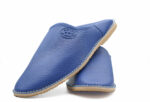 Blue Moroccan mens slippers-leather Babouche