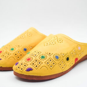 Chaussures marocaines Babouche jaune