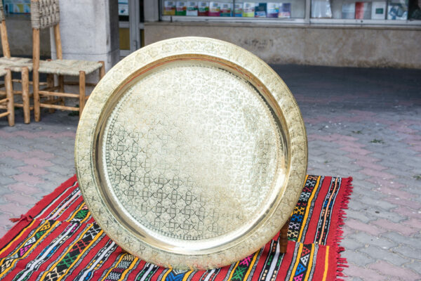 Moroccan brass tray