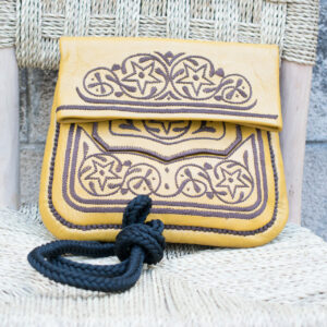 Beige Moroccan leather bag