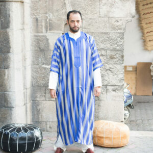 Caftan marocain pour hommes en bleu