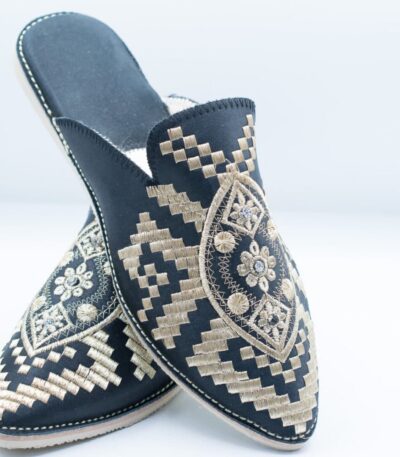 Babouche marocaine noire