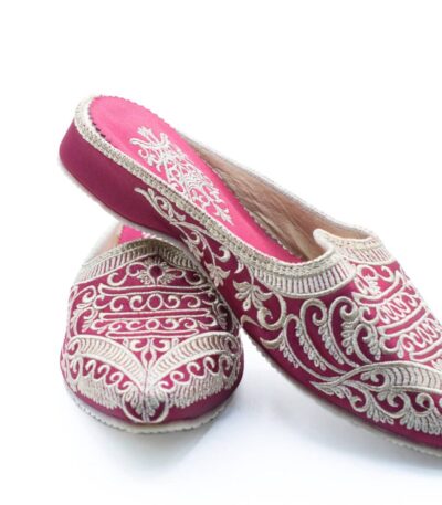 chaussures femme maroc en rouge